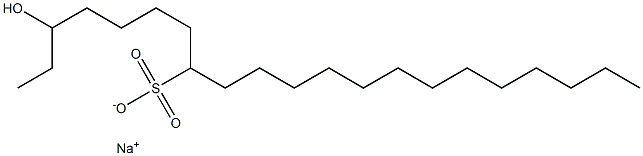 3-Hydroxyhenicosane-8-sulfonic acid sodium salt Structure