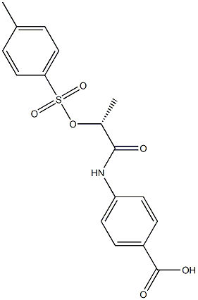 (+)-4-[[(R)-2-(p-Toluenesulfonyloxy)propionyl]amino]benzoic acid 구조식 이미지
