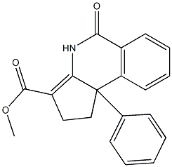 1,4,5,9b-Tetrahydro-9b-(phenyl)-5-oxo-2H-cyclopent[c]isoquinoline-3-carboxylic acid methyl ester Structure