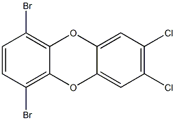 1,4-Dibromo-7,8-dichlorodibenzo[b,e][1,4]dioxin 구조식 이미지