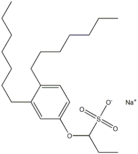 1-(3,4-Diheptylphenoxy)propane-1-sulfonic acid sodium salt Structure