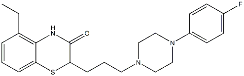 2-[3-[4-(4-Fluorophenyl)piperazin-1-yl]propyl]-5-ethyl-2H-1,4-benzothiazin-3(4H)-one 구조식 이미지