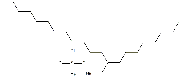 Sulfuric acid 2-octyltetradecyl=sodium salt Structure