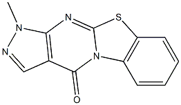 1-Methyl-1,2,4a,10-tetraaza-9-thiacyclopenta[b]fluoren-4(1H)-one Structure