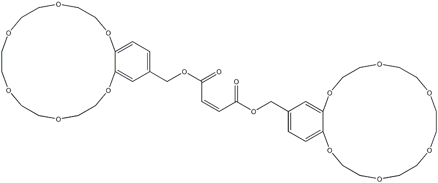 Maleic acid bis[(2,3,5,6,8,9,11,12,14,15-decahydro-1,4,7,10,13,16-benzohexaoxacyclooctadecin)-18-ylmethyl] ester Structure