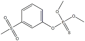 Thiophosphoric acid O,O-dimethyl O-[m-(methylsulfonyl)phenyl] ester Structure