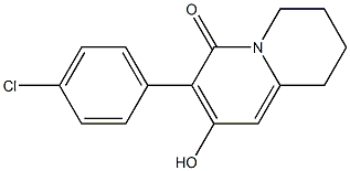 6,7,8,9-Tetrahydro-2-hydroxy-3-(4-chlorophenyl)-4H-quinolizin-4-one 구조식 이미지