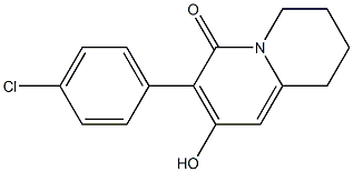 6,7,8,9-Tetrahydro-2-hydroxy-3-(4-chlorophenyl)-4H-quinolizin-4-one Structure