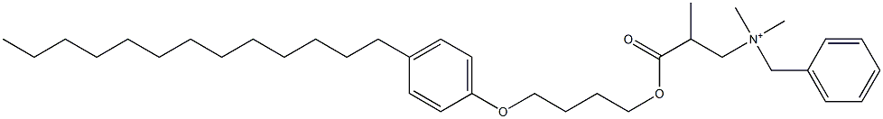 N,N-Dimethyl-N-benzyl-N-[2-[[4-(4-tridecylphenyloxy)butyl]oxycarbonyl]propyl]aminium Structure