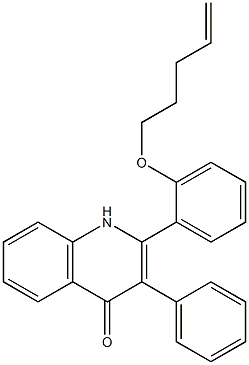 2-[2-(4-Pentenyloxy)phenyl]-3-phenylquinolin-4(1H)-one 구조식 이미지