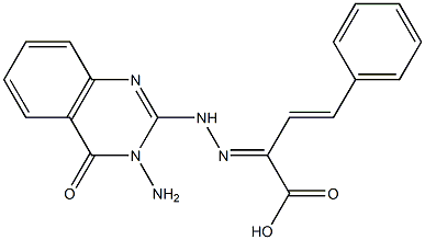 2-[2-[(3-Amino-3,4-dihydro-4-oxoquinazolin)-2-yl]hydrazono]-4-phenyl-3-butenoic acid Structure