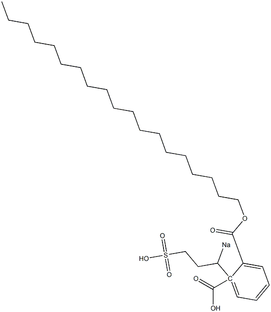 Phthalic acid 1-nonadecyl 2-(1-sodiosulfopropyl) ester 구조식 이미지