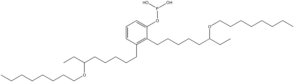 Phosphorous acid bis[6-(octyloxy)octyl]phenyl ester Structure