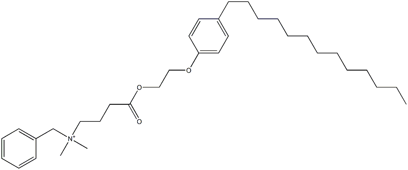 N,N-Dimethyl-N-benzyl-N-[3-[[2-(4-tridecylphenyloxy)ethyl]oxycarbonyl]propyl]aminium Structure