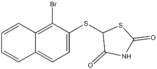 5-(1-Bromo-2-naphthalenylthio)thiazolidine-2,4-dione 구조식 이미지