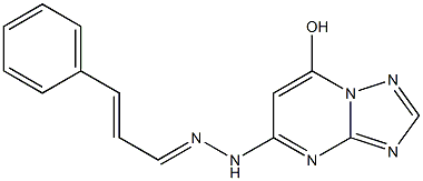 5-[N'-(Cinnamylidene)hydrazino]-7-hydroxy[1,2,4]triazolo[1,5-a]pyrimidine 구조식 이미지