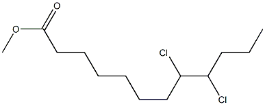 8,9-Dichlorododecanoic acid methyl ester Structure