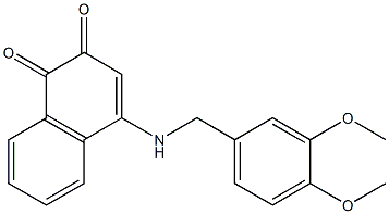 4-[(3,4-Dimethoxybenzyl)amino]naphthalene-1,2-dione 구조식 이미지
