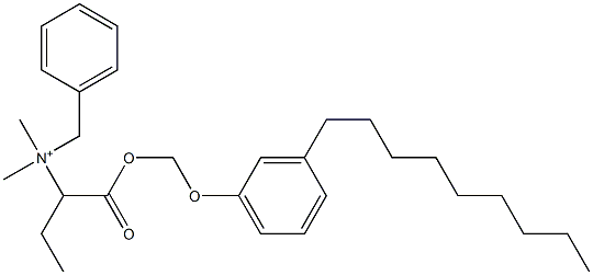 N,N-Dimethyl-N-benzyl-N-[1-[[(3-nonylphenyloxy)methyl]oxycarbonyl]propyl]aminium Structure