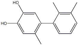 5-Methyl-4-(2,3-dimethylphenyl)benzene-1,2-diol Structure