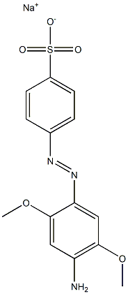 4-(4-Amino-2,5-dimethoxyphenylazo)benzenesulfonic acid sodium salt 구조식 이미지