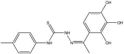 2',3',4'-Trihydroxyacetophenone 4-(p-tolyl)thiosemicarbazone 구조식 이미지