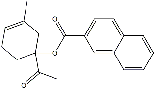 2-Naphthoic acid 1-acetyl-3-methyl-3-cyclohexenyl ester Structure