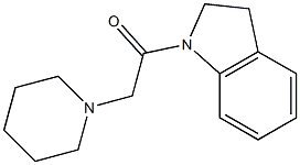 1-(Piperidinoacetyl)-2,3-dihydro-1H-indole Structure