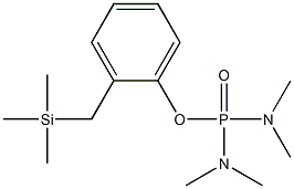 N,N,N',N'-Tetramethyldiamidophosphoric acid 2-(trimethylsilylmethyl)phenyl ester Structure