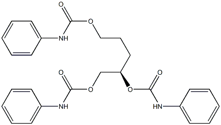 [R,(+)]-1,2,5-Pentanetriol tris(N-phenylcarbamate) 구조식 이미지