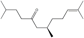 [R,(+)]-2,7,11-Trimethyl-10-dodecene-5-one 구조식 이미지