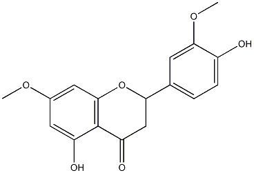 4',5-Dihydroxy-3',7-dimethoxyflavanone Structure