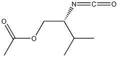 (-)-Acetic acid (R)-2-isocyanato-3-methylbutyl ester Structure
