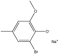 Sodium 2-bromo-6-methoxy-4-methylphenolate Structure