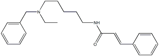 N-[5-(Ethylbenzylamino)pentyl]-3-(phenyl)acrylamide 구조식 이미지