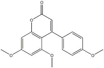 4-(4-Methoxyphenyl)-5,7-dimethoxycoumarin 구조식 이미지