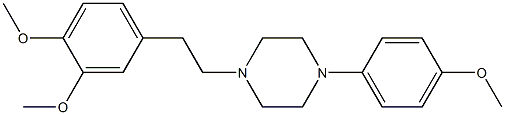 1-(3,4-Dimethoxyphenethyl)-4-(4-methoxyphenyl)piperazine 구조식 이미지