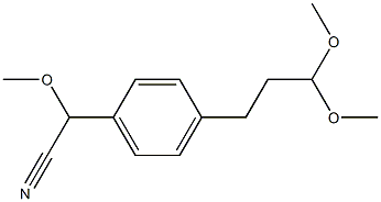 2-Methoxy-2-[4-(3,3-dimethoxypropyl)phenyl]acetonitrile 구조식 이미지