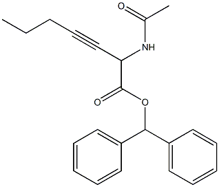 2-Acetylamino-3-heptynoic acid diphenylmethyl ester Structure