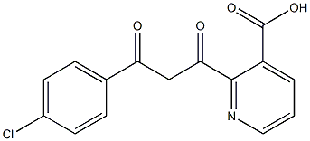 2-[3-(4-Chlorophenyl)-1,3-dioxopropyl]pyridine-3-carboxylic acid Structure