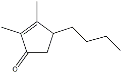 4-Butyl-2,3-dimethyl-2-cyclopenten-1-one Structure
