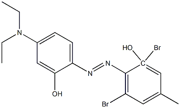 2',6'-Dibromo-4'-methyl-4-diethylaminoazobenzen-2-ol Structure