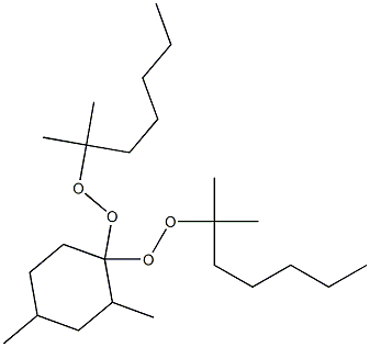 2,4-Dimethyl-1,1-bis(1,1-dimethylhexylperoxy)cyclohexane 구조식 이미지
