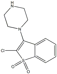 2-Chloro-3-(1-piperazinyl)benzo[b]thiophene 1,1-dioxide 구조식 이미지