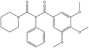 N-(3,4,5-Trimethoxybenzoyl)-N-phenyl-1-piperidinecarbothioamide Structure