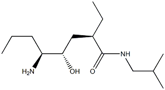 (2R,4S,5S)-N-(2-Methylpropyl)-5-amino-2-ethyl-4-hydroxyoctanamide Structure