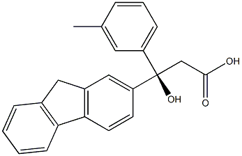 (R)-3-Hydroxy-3-(3-methylphenyl)-3-(9H-fluoren-2-yl)propanoic acid Structure
