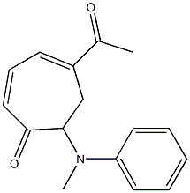 5-Acetyl-7-(methylphenylamino)cyclohepta-2,4-dien-1-one Structure