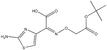 (2-Aminothiazol-4-yl)[(Z)-(tert-butoxycarbonylmethoxy)imino]acetic acid 구조식 이미지