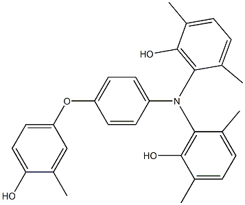 N,N-Bis(6-hydroxy-2,5-dimethylphenyl)-4-(4-hydroxy-3-methylphenoxy)benzenamine 구조식 이미지